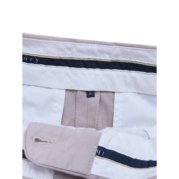 Theory Beige Linen Mid-Rise Bermuda Shorts 2 Clean Girl Minimal Academia Fall - Picture 4 of 7